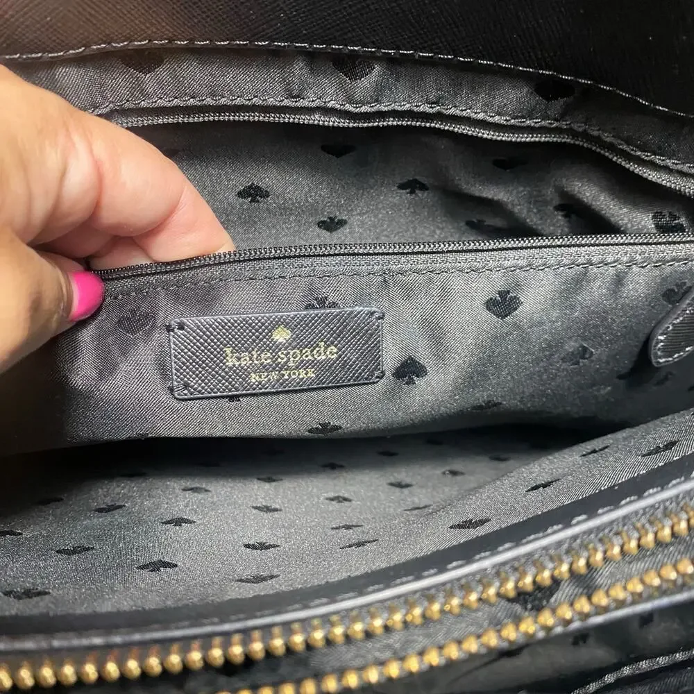 Kate Spade New York Staci Large Laptop Tote Leather Handbag Black